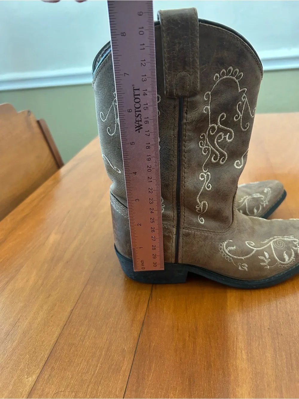 Smoky Mountain Boots Girls Brown Embroidered Western Cowboy Boots Size 1.5R